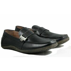 Kenneth Cole Jumpin Jack Black Leather Driving Moc Lightweight Loafer - Mens 11